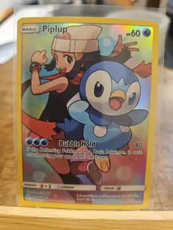 Pokemon TCG Piplup Holo Secret Rare Card Cosmic Eclipse 239/236 - Image 1