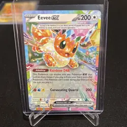 Pokemon Eevee ex 075/131 Sv: Prismatic Evolutions Double Rare Holo TCG - Image 1