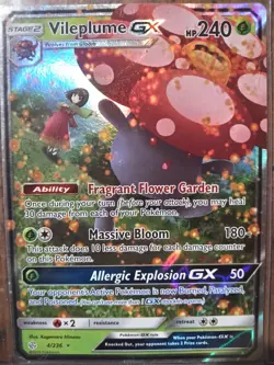 Pokemon Vileplume GX Full Art Ultra Rare Holo Sm-Cosmic Eclipse 4/236 - Image 1