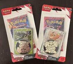 Pokemon TCG S&V Destined Rivals Checklane Blister Pack Eevee + Zarude Lot Of 2 - Image 1