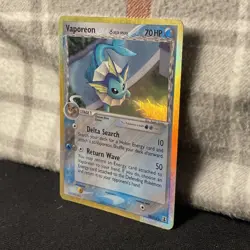 2005 Pokemon TCG Vaporeon 115 18/113 Holo EX Delta Species - Image 3