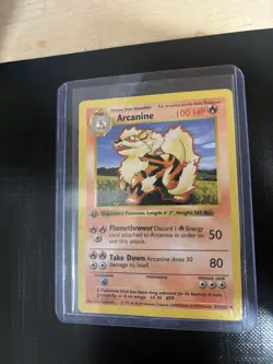 Pokemon Arcanine 1st Edition Base Set Shadowless 023/102 100 HP Uncommon Regular - Image 3