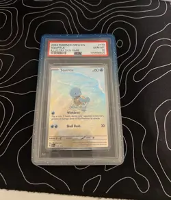 2023 Pokemon Scarlet & Violet 151 en 170/165 Squirtle IR PSA 10 Gem Mint - Image 1