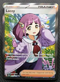 Pokemon TCG Lacey Card 166/142 Ultra Rare Stellar Crown NM Pack Fresh! - Image 1