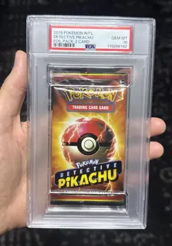 PSA 10 Gem Mint Pokemon Detective Pikachu Graded Booster Pack *Rare Error* - Image 1