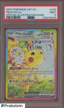 2024 Pokemon SSP En Special Illustration Rare #238 Pikachu Ex PSA 9 MINT - Image 1