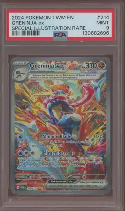 2024 Pokemon TM En Special Illustration Rare #214 Greninja Ex PSA 9 MINT - Image 1