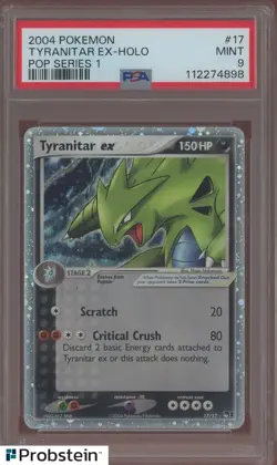 2004 Pokemon Pop Series 1 #17 Tyranitar Ex - Holo PSA 9 MINT - Image 1