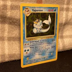 Pokemon Vaporeon 12/64 Jungle Holofoil No Symbol Misprint Heavily Played - Image 2