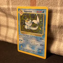 Pokemon Vaporeon 12/64 Jungle Holofoil No Symbol Misprint Heavily Played - Image 3
