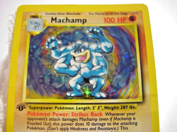 Pokemon TCG MACHAMP 100 HP LV. 67 #68 Base Set Holo Rare WOTC 1999 WIZARDS NM - Image 2