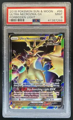 2018 Pokemon SM Forbidden Light Ultra Necrozma Holo #95/131 PSA 9 - Image 1