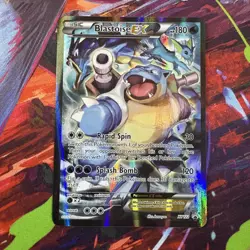 Pokemon TCG Blastoise EX XY122 Full Art Holo Black Star Promo - Image 2