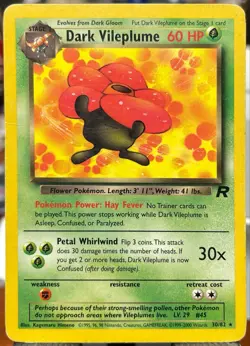 Dark Vileplume 30/82 Pokemon Team Rocket Non Holo WOTC TCG LP/MP - Image 1