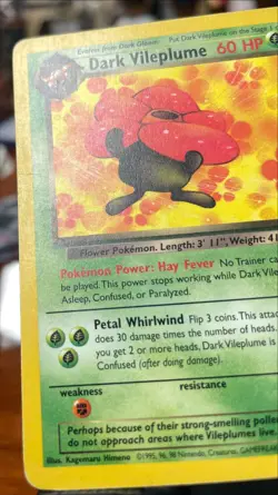 Dark Vileplume 30/82 Pokemon Team Rocket Non Holo WOTC TCG LP/MP - Image 2