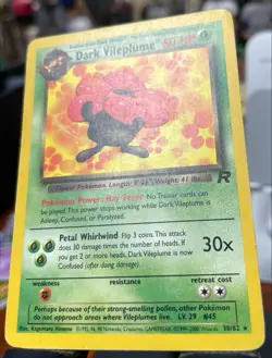 Dark Vileplume 30/82 Pokemon Team Rocket Non Holo WOTC TCG LP/MP - Image 3