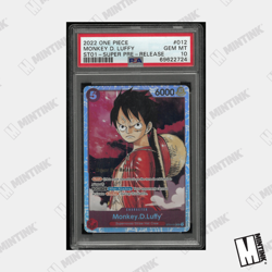 2022 One Piece Monkey D. Luffy ST01 Super Pre Release PSA 10 #012 - Image 1