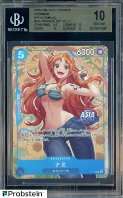 BGS 10 Nami P-112 2025 One Piece TCG EXCLUSIVE Asia Mini Tin Vol 2 Promo - Image 1