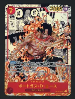 ONE PIECE Card Portgas D.Ace (Manga Alt Art) OP02-013 SR Paramount War - Image 1