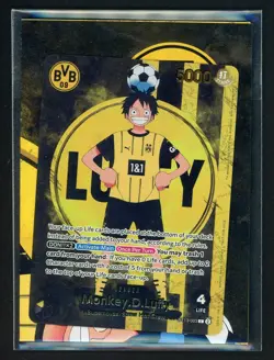 One Piece x BVB Borussia Dortmund Promo Card Monkey D Luffy ST13-003 Sealed - Image 1