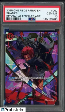 2025 One Piece PRB02 EN Special Alternate Art #007 Shanks PSA 10 GEM MINT - Image 1