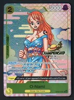 One Piece TCG O-Nami Nami OP06-101 25-26 Championship Promo - Image 1