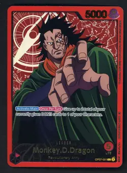 2024 One Piece OP07-001 Monkey D. Dragon 500 Years In The Future- - Image 1