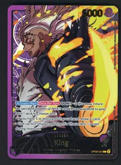 Onepiece Card King L OP08-057 op08 Two Legends Englsih Leader - Image 1