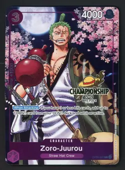 Zoro-Juurou (Event Pack Vol. 5) OP05-067 One Piece PROMO GOLD CHAMPIONSHIP - Image 1