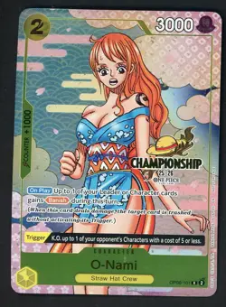 One Piece TCG O-Nami Nami OP06-101 25-26 Championship Promo - Image 1
