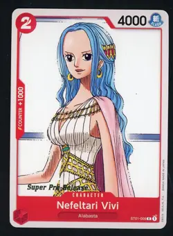 2022 One Piece ST01 Super Pre-Release #009 Nefeltari Vivi - Image 1