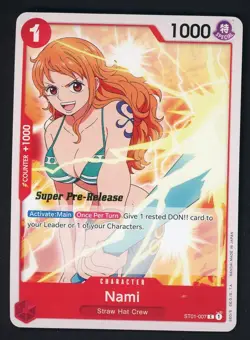 One Piece Nami ST01-007 Pre-Errata Starter Deck 1: Straw Hat Crew Regular - Image 1