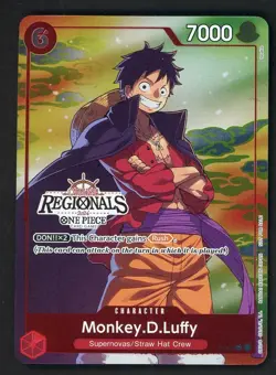Monkey D Luffy 001 Offline Regional 2024 Vol. 1 Finalist One Piece Promo P-001 - Image 1