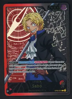 One Piece EB02 Sabo Gold Text SP Leader OP05-001 25th Anniversary - Image 1