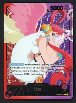 One Piece EB02 Uta Gold Text SP Leader OP06-001 Uta 25th Anniversary - Image 1