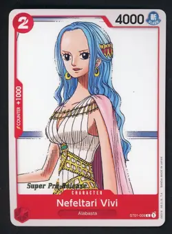 2022 One Piece ST01 Super Pre-Release #009 Nefeltari Vivi - Image 1