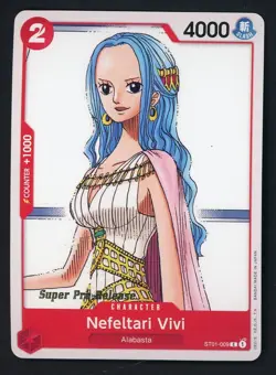 2022 One Piece ST01 Super Pre-Release #009 Nefeltari Vivi - Image 1