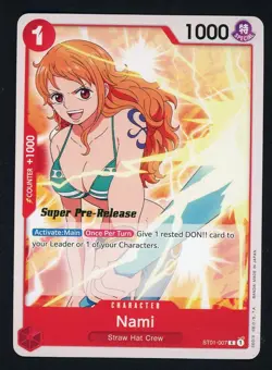 One Piece Nami ST01-007 Pre-Errata Starter Deck 1: Straw Hat Crew Regular - Image 1