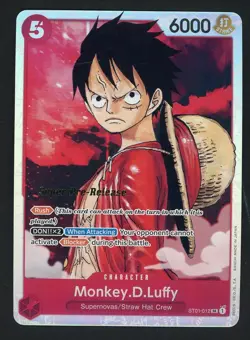2022 One Piece Straw Hat Crew Super Pre-Release #ST01-012 Monkey D. Luffy - Image 1