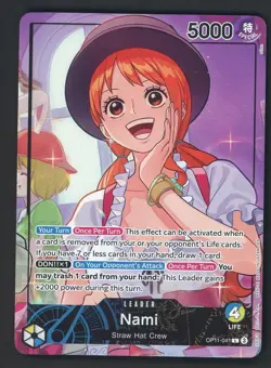 Nami OP11-041 (Alternate Art Leader) One Piece TCG - A Fist of Divine Speed EN - Image 1
