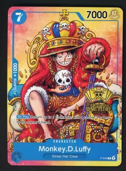Monkey.D.Luffy (2nd Anniversary Stamped) P-043 One Piece Promo Non Foil - Image 1