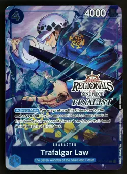 One Piece Trafalgar Law Op07-047 Offline Regionals Tournament 2025-26 FINALIST - Image 1