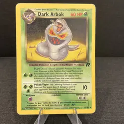 Dark Arbok 19/82 Team Rocket 2000 Rare Non Holo Vintage WOTC Pokemon TCG Card - Image 1