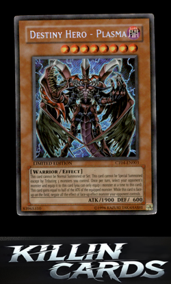 Destiny HERO - Plasma CT04-EN003 Secret Rare 2007 Collectors Tin YuGiOh Card LP - Image 1