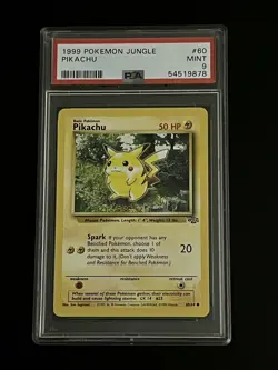 Pokemon Card Pikachu 60/64 Jungle Mint PSA 9 Wizards of the Coast - Image 1