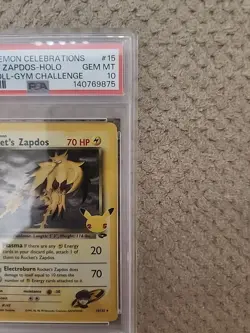 Pokemon Celebrations Team Rockets Zapdos Holo Foil Card 15/132 Psa 10 - Image 2