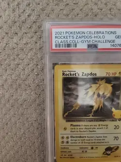 Pokemon Celebrations Team Rockets Zapdos Holo Foil Card 15/132 Psa 10 - Image 3