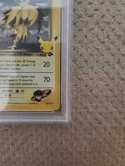 Pokemon Celebrations Team Rockets Zapdos Holo Foil Card 15/132 Psa 10 - Image 5