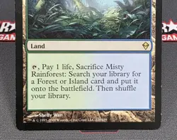 MTG Misty Rainforest- DAMAGED -Zendikar Magic the Gathering Card #220 - Image 4