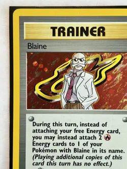 1st Edition Blaine Trainer Gym Challenge 17/132 Holo Pokemon Card TCG - Image 3